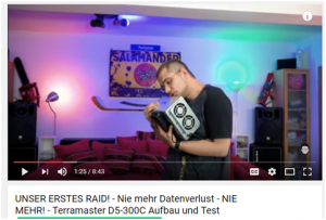 Oh, dear! He kissed my TerraMaster D5-300C!
