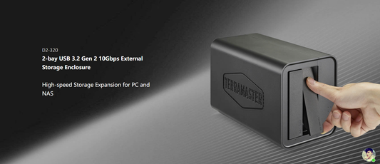 TerraMaster Launches 2-bay D2-320 with USB3.2 10Gbps New Design for Storage Expansion of PC and NAS