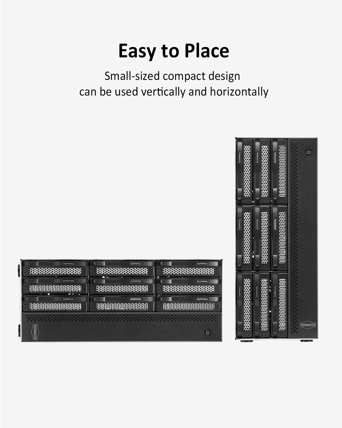 TERRAMASTER T9-450 9Bay 10Gb NAS Storage - High Speed Network Attached Storage with Intel Quad-core CPU, 8GB DDR4, Dual SFP+ 10GbE Interfaces, Dual 2.5GbE Ports, NAS Server (Diskless)