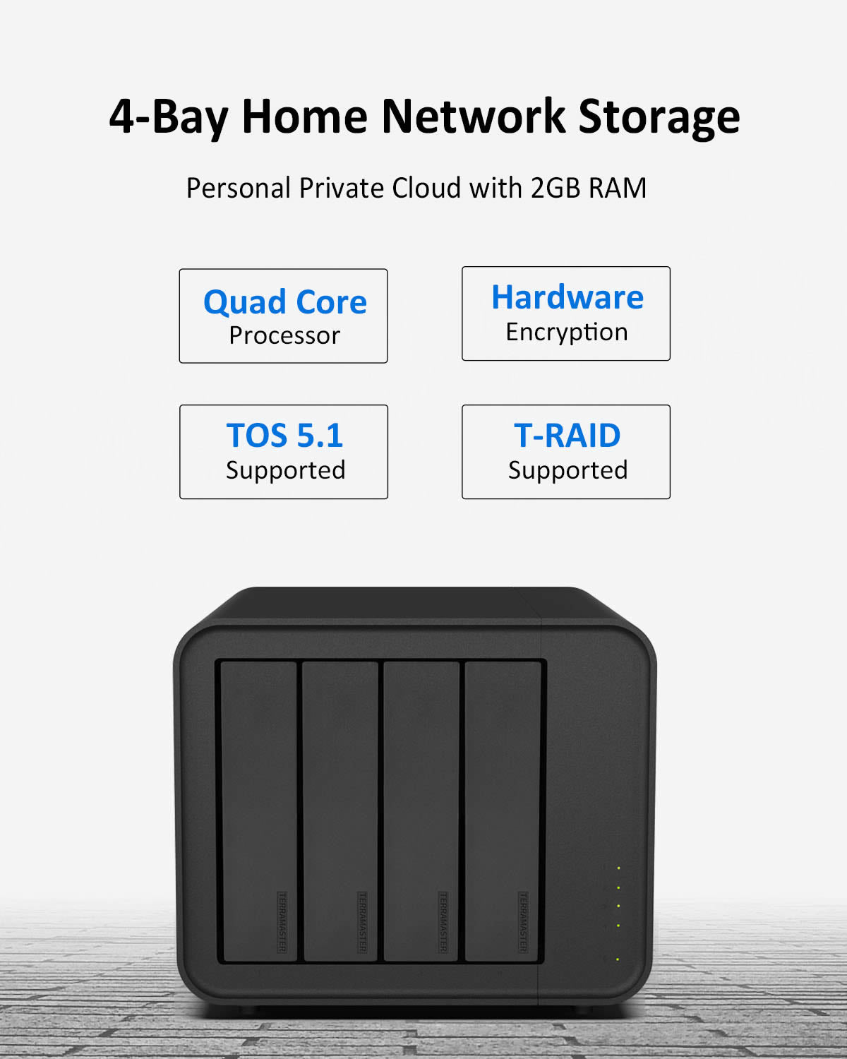 TerraMaster F4-212 4-Bay Home Network Storage