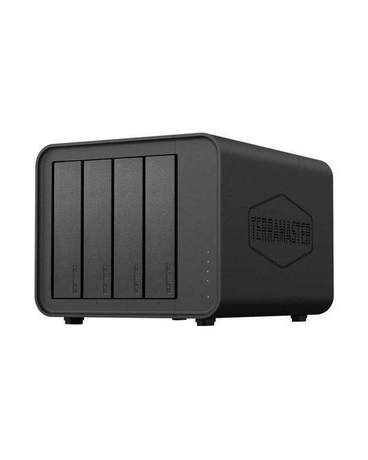 TERRAMASTER F4-424 Pro NAS 4-Bay Intel Core i3 8-Core 8-Thread CPU, 32GB DDR5 RAM, 2.5GbE LAN x 2, Network Attached Storage Peak Performance for Business (Diskless)