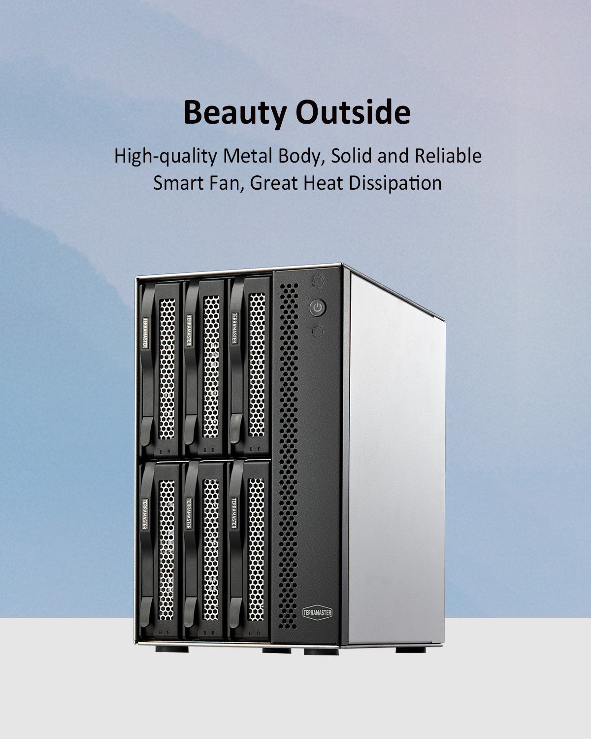 TERRAMASTER T6-423 6 Bay NAS Storage - High Performance 2.5GbE NAS for SMB with Intel Quad-core CPU 4GB DDR4 Memory, 2.5GbE Port x 2, Network Storage Server, Diskless