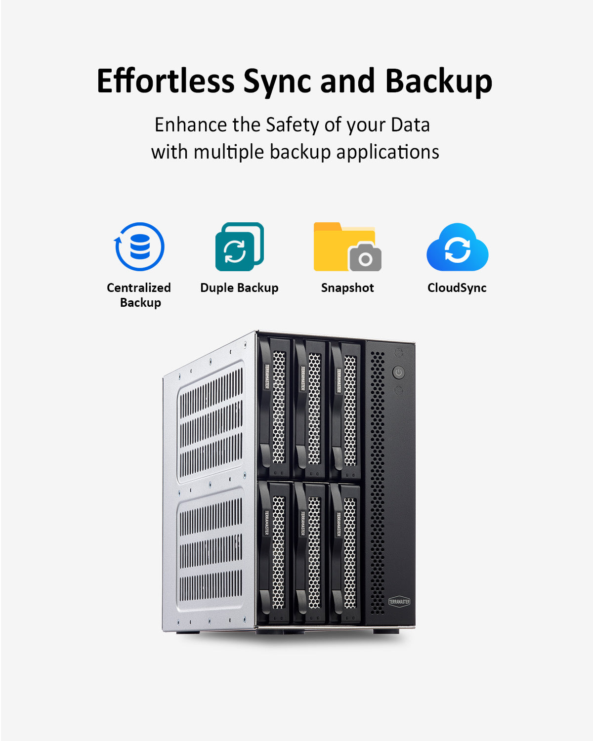 TERRAMASTER T6-423 6 Bay NAS Storage - High Performance 2.5GbE NAS for SMB with Intel Quad-core CPU 4GB DDR4 Memory, 2.5GbE Port x 2, Network Storage Server, Diskless