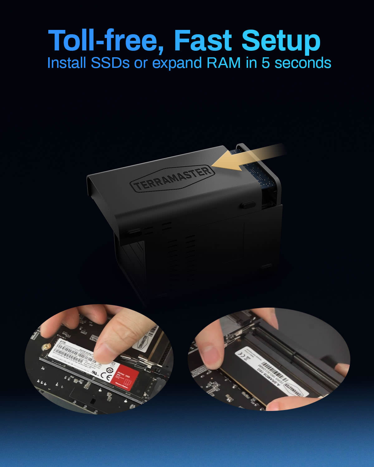 TERRAMASTER F6-424 NAS Storage 6Bay – N95 Quad-Core CPU, 8GB DDR5 RAM, Dual 2.5GbE Ports, Network Attached Storage with High Performance (Diskless)
