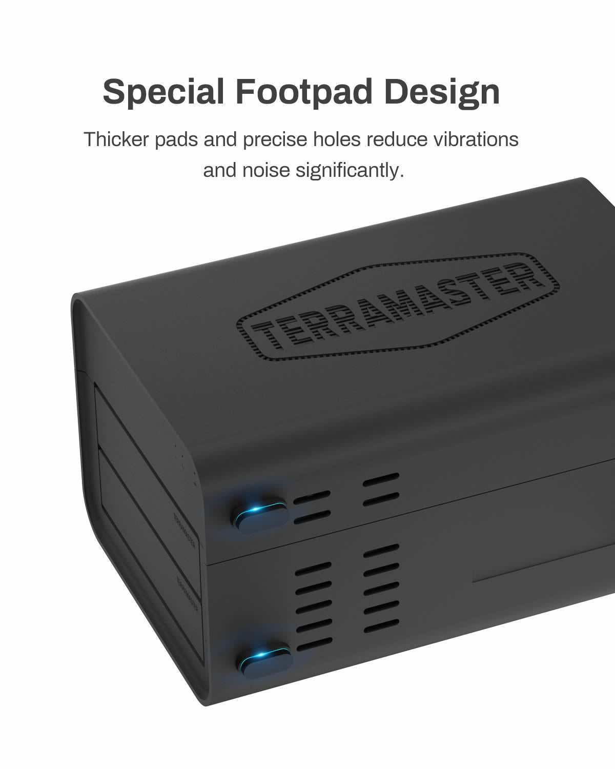 TERRAMASTER D2-320 USB RAID Enclosure – USB 3.2 Gen 2 10Gbps Type C 2Bay RAID Storage Supports RAID 0, 1, Single, JBOD (Diskless)