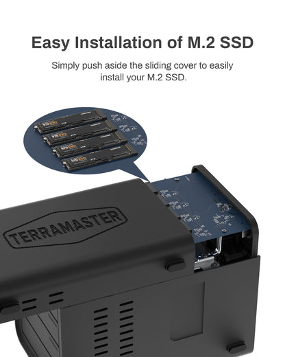 D8 하이브리드 HDD NVMe 인클로저 USB 3.2 Gen 2 10Gbps