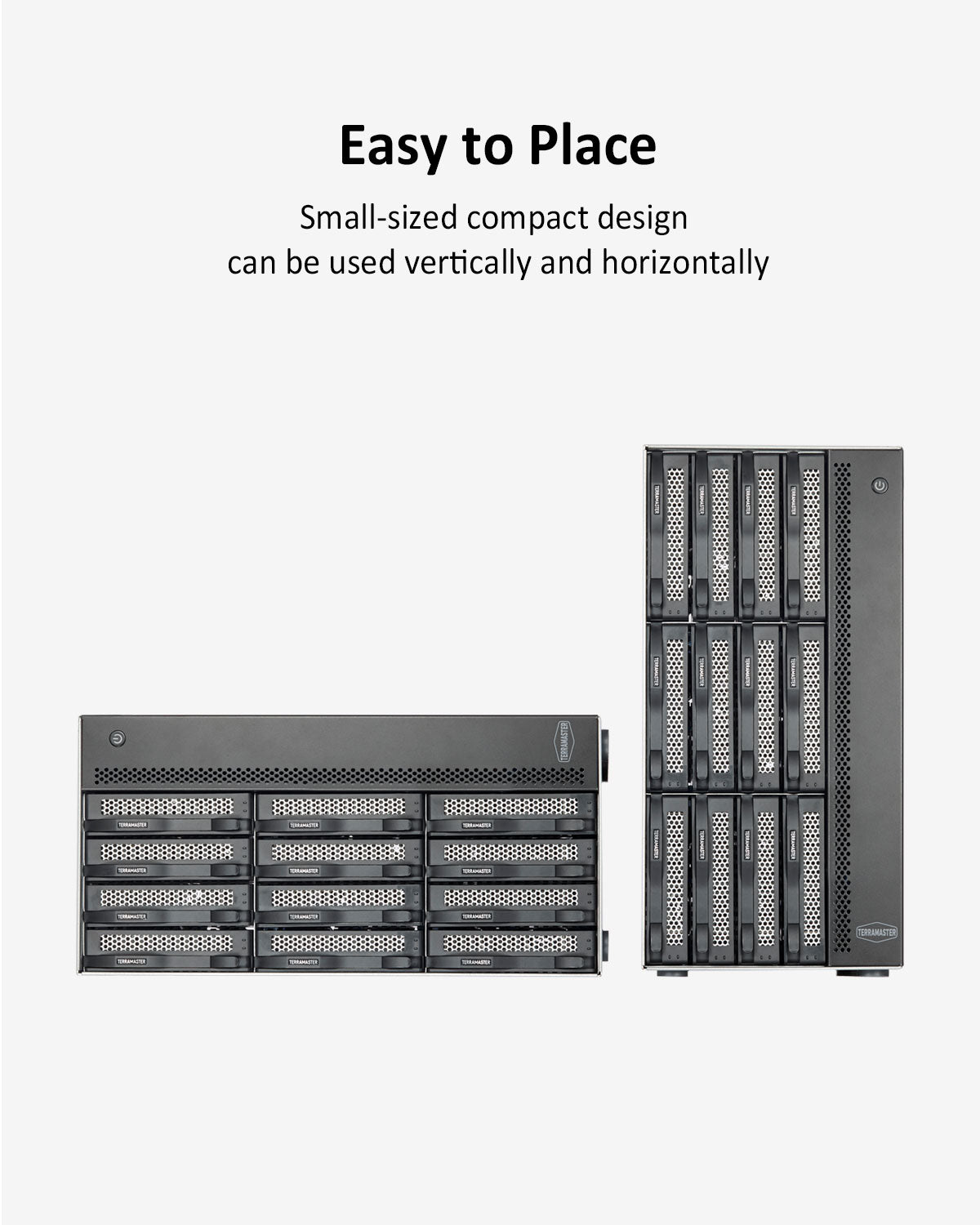 TERRAMASTER T12-450 12Bay 10Gb NAS Storage - Intel Quad-core CPU, 8GB DDR4, Dual SFP+ 10GbE Interfaces, Dual 2.5GbE Ports, NAS Server (Diskless)