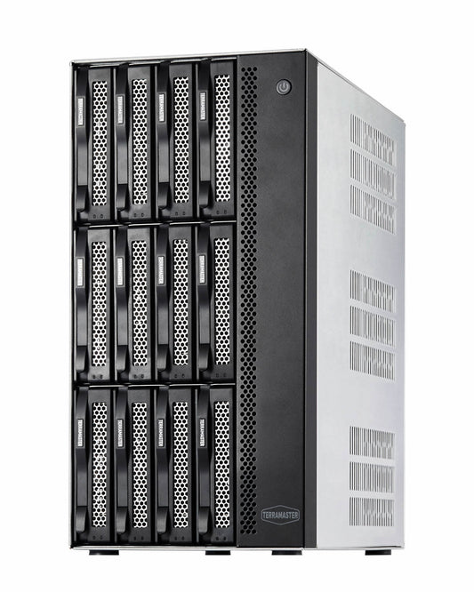 TERRAMASTER T12-500 Pro NAS Storage - 12Bay Core i7 1255U 10-Cores 12-Threads CPU, 16GB DDR5 RAM, Dual 10GbE Ports, Network Attached Storage Peak Performance for Business (Diskless)