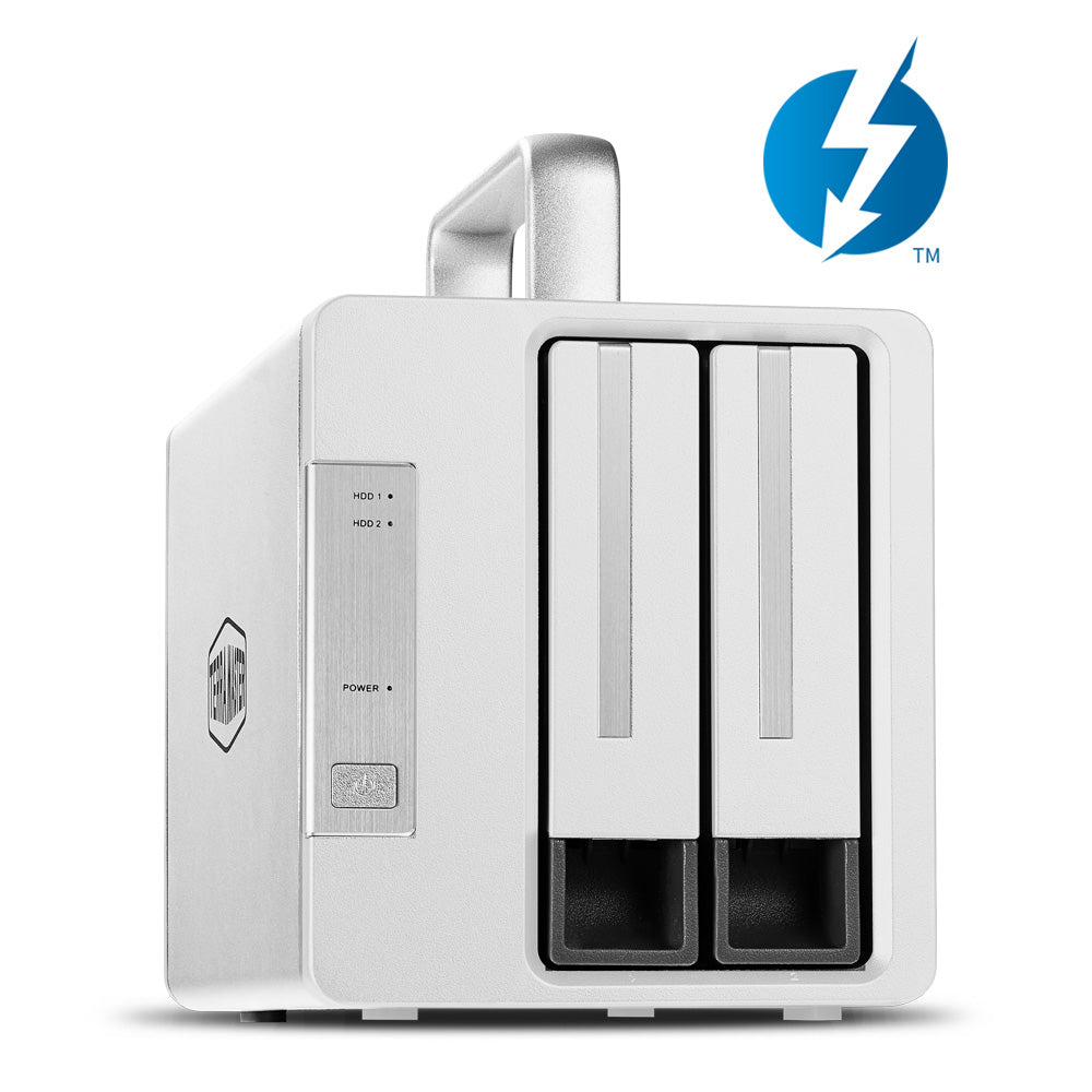 TERRAMASTER TD2 Thunderbolt 3 Professional-Grade 2-Bay External Hard Drive Enclosure RAID 0/RAID1/JBOD Hard Disk RAID Storage (Diskless).