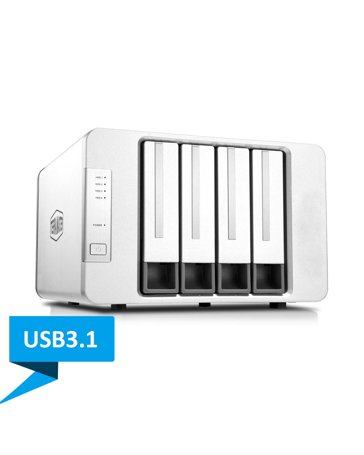 TERRAMASTER D4-300 USB 3.1(Gen1) Type-C Storage External Hard Drive Enclosure Hot Swappable (Diskless).