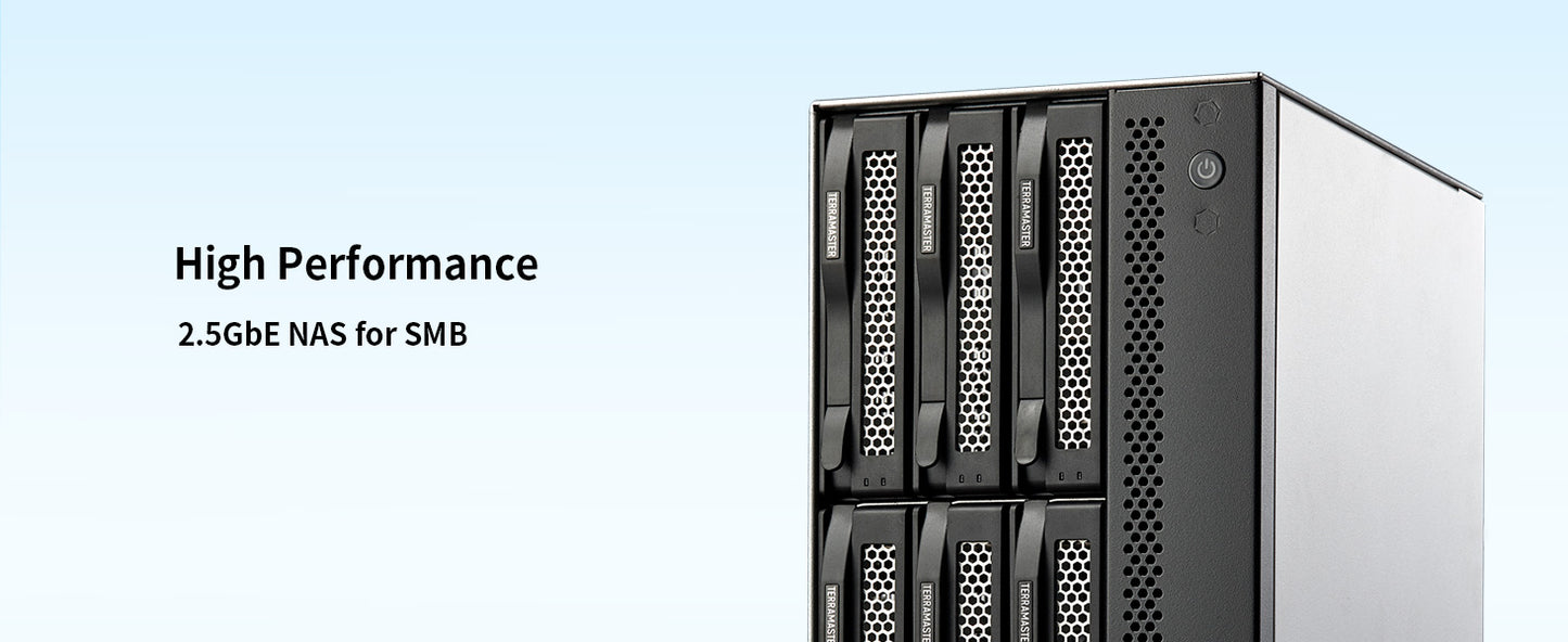 TERRAMASTER T9-423 9Bay NAS Storage - High Performance 2.5GbE NAS for SMB with Intel N5105/5095 QuadCore CPU 8GB DDR4, 2.5GbE Port x 2, Network Storage Server, Diskless