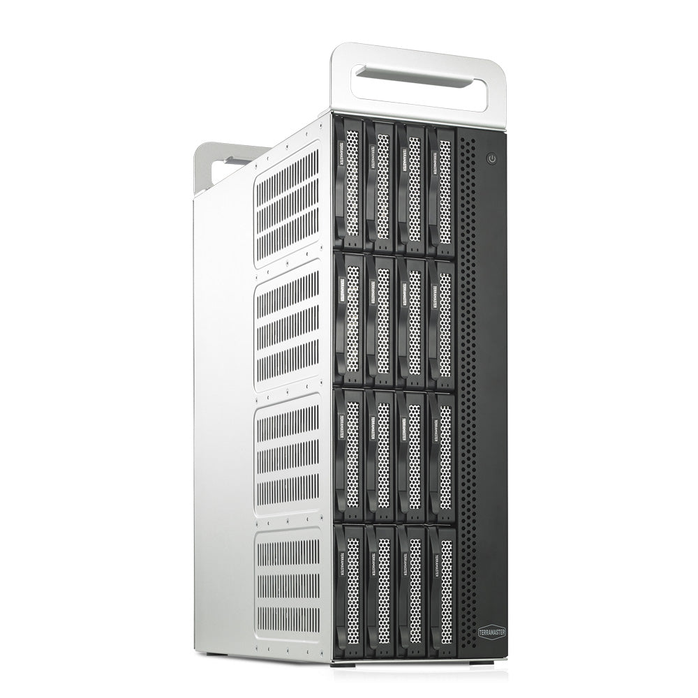 TERRAMASTER D16 Thunderbolt 3 (D16-331) Most Compact Professional-Grade 16-Bay Tower Thunderbolt3 Hardware RAID Enclosure Support RAID 0/1/5/6/10/50 External Hard Drive RAID Storage (Diskless)