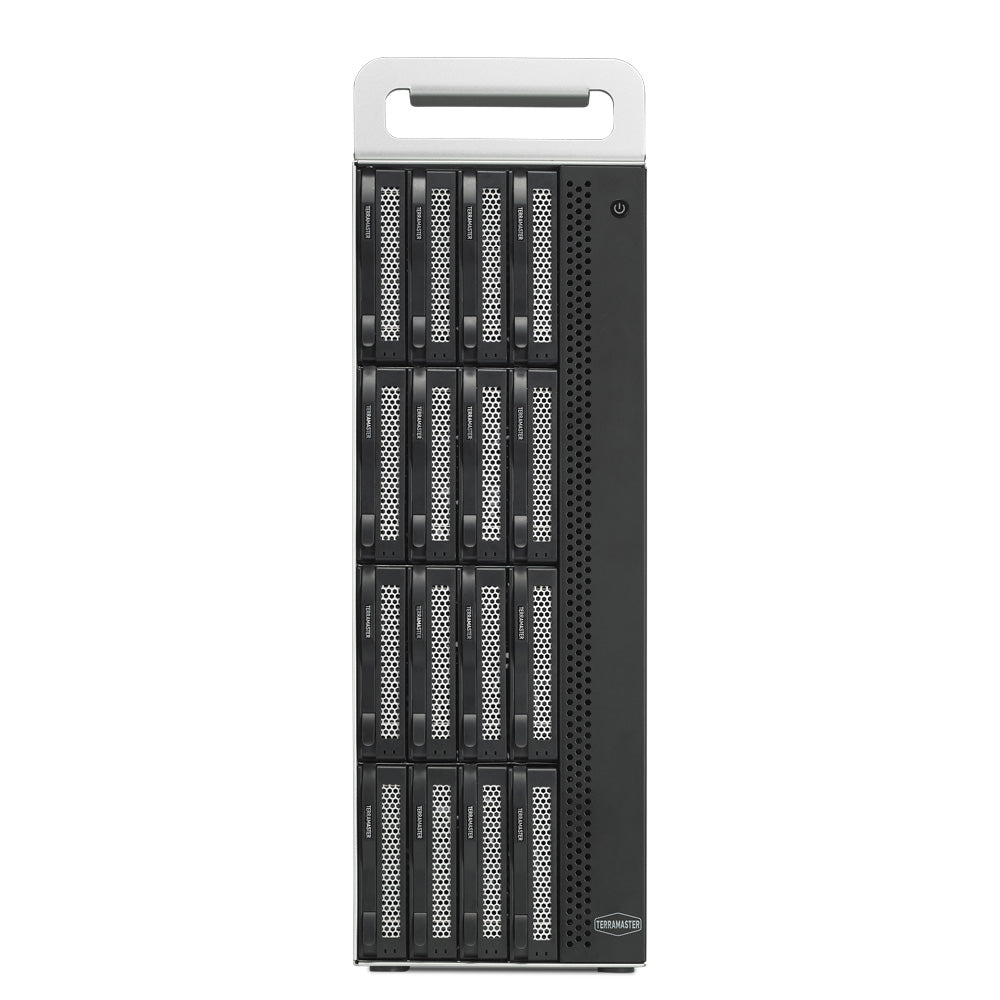 TERRAMASTER D16 Thunderbolt 3 (D16-331) Most Compact Professional-Grade 16-Bay Tower Thunderbolt3 Hardware RAID Enclosure Support RAID 0/1/5/6/10/50 External Hard Drive RAID Storage (Diskless)