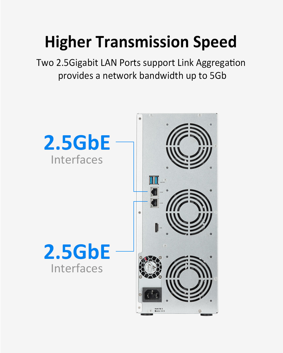 TERRAMASTER T9-423 9Bay NAS Storage - High Performance 2.5GbE NAS for SMB with Intel N5105/5095 QuadCore CPU 8GB DDR4, 2.5GbE Port x 2, Network Storage Server, Diskless