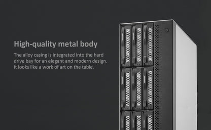 TERRAMASTER T9-423 9ベイNASストレージ - Intel N5105/5095クアッドコアCPU、8GB DDR4、2.5GbEポート×2、ネットワークストレージサーバー、ディスクレスを備えた中小企業向け高性能2.5GbE NAS