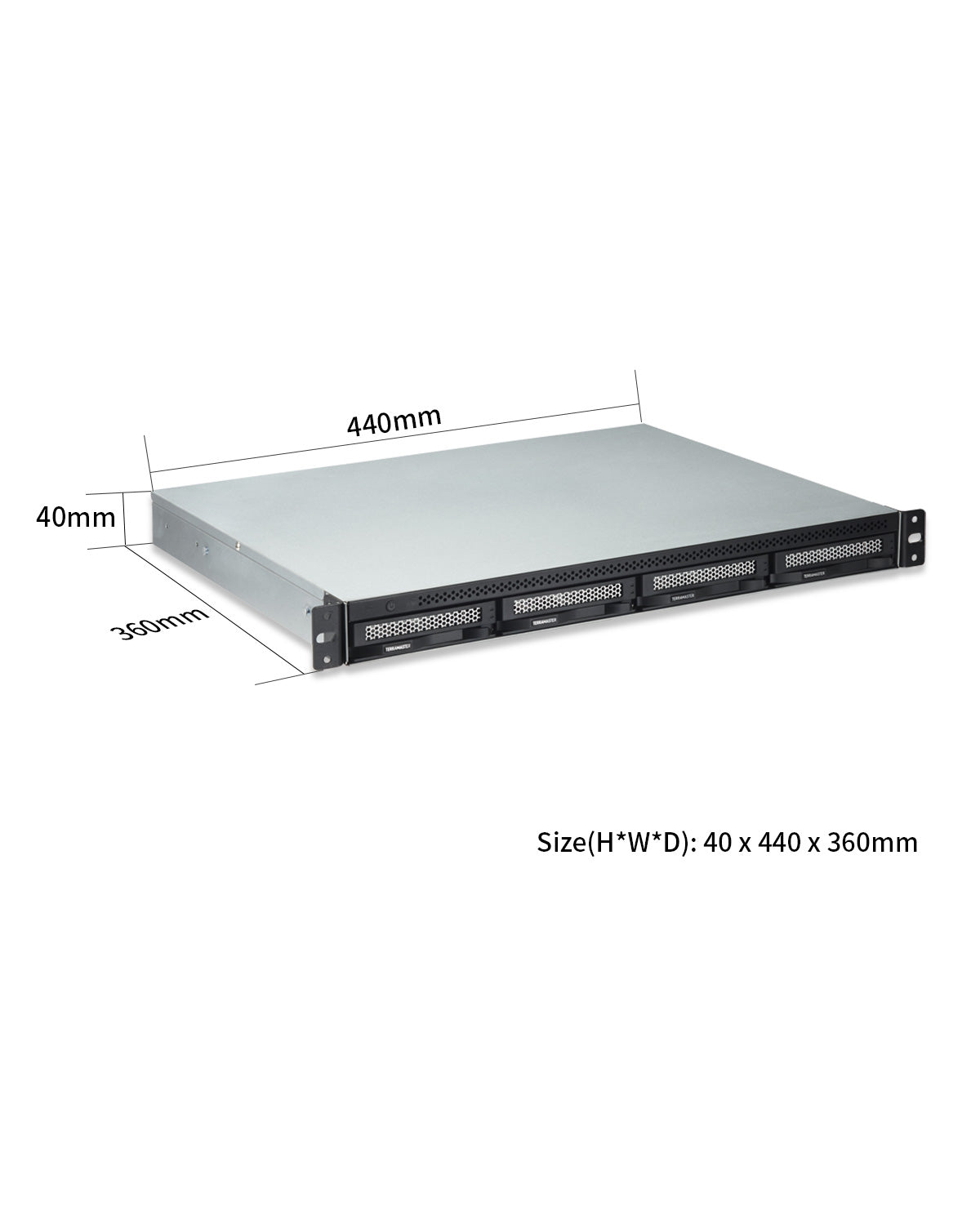 TerraMaster U4-423 4bay Short Depth Rackmount 2.GbE NAS Built for Home Multimedia and Backup Center